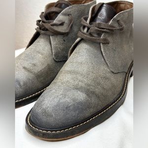 1901 Nordstrom- Gray Oxford Suede Chukka Lace Up Boots